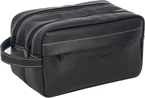 PU leather Men Travel Toiletry Bag Bathroom Hygiene Kits Organizer Case Male Grooming Shaving Dopp Kit Storage Pouch Barber Wash Bag With Handle