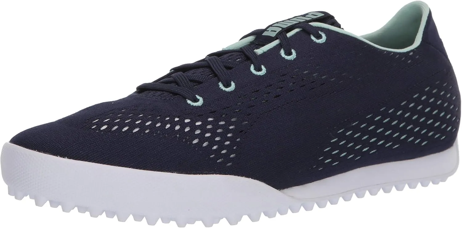 PUMA womens Monolite Cat Engineered Mesh Golf Shoe, Peacoat-mist Green, 6.5 US