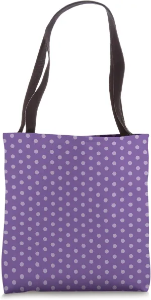 Purple Polka Dot Vintage Boho Aesthetic Girly Preppy Cute Tote Bag