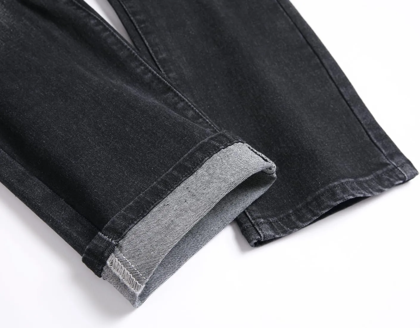 QIMYUM Men's Slim Fit Jeans Ripped Skinny Jeans for Men, Fashion Biker Jeans Stretch Moto Cargo Denim Pants