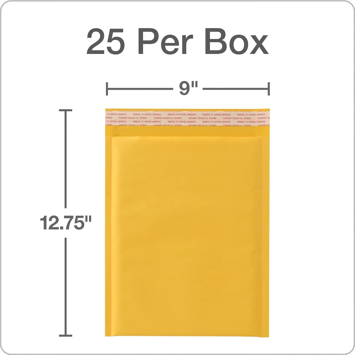 Quality Park Bubble Mailers, 8.5 x 11 Inch, Kraft Padded Envelopes, Durable Brown Shipping Envelopes, Self Seal Closure, 25 Per Box (QUA85759)