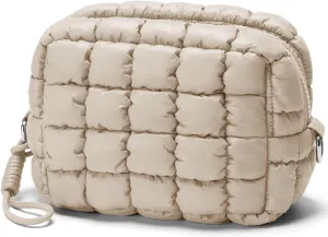 Quilted Makeup Bag Puffy Cosmetic Bag Cute Puffer Travel Toiletry Bag for Women, Small Makeup Pouch for Purse Quilted Cosmetic Pouch for Essentials Toiletries, Christmas Gift for Women, Girls