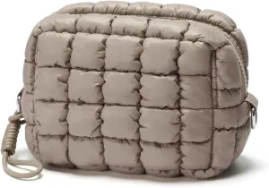 Quilted Makeup Bag Puffy Cosmetic Bag Puffer Travel Toiletry Bag for Women, Small Makeup Pouch for Purse Quilted Cosmetic Pouch for Essentials Toiletries, Gift for Women
