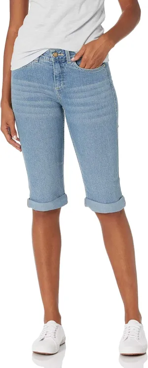 Rafaella Women's Slim Fit Denim Bermuda Short