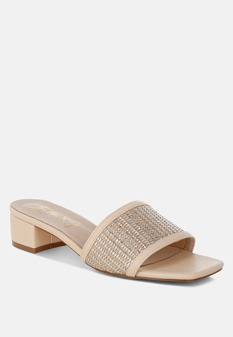 Raffia Slip On Sandals By RUW