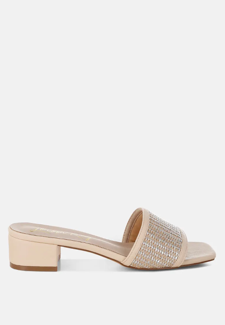 Raffia Slip On Sandals By RUW