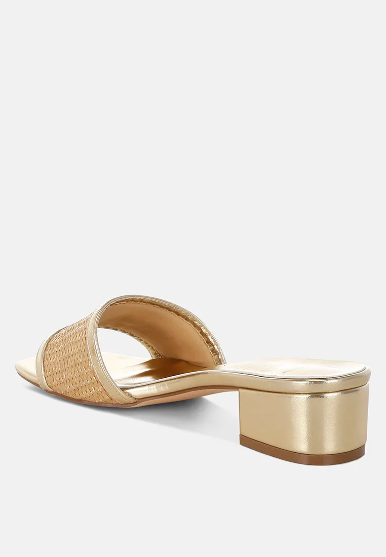 Raffia Slip On Sandals By RUW