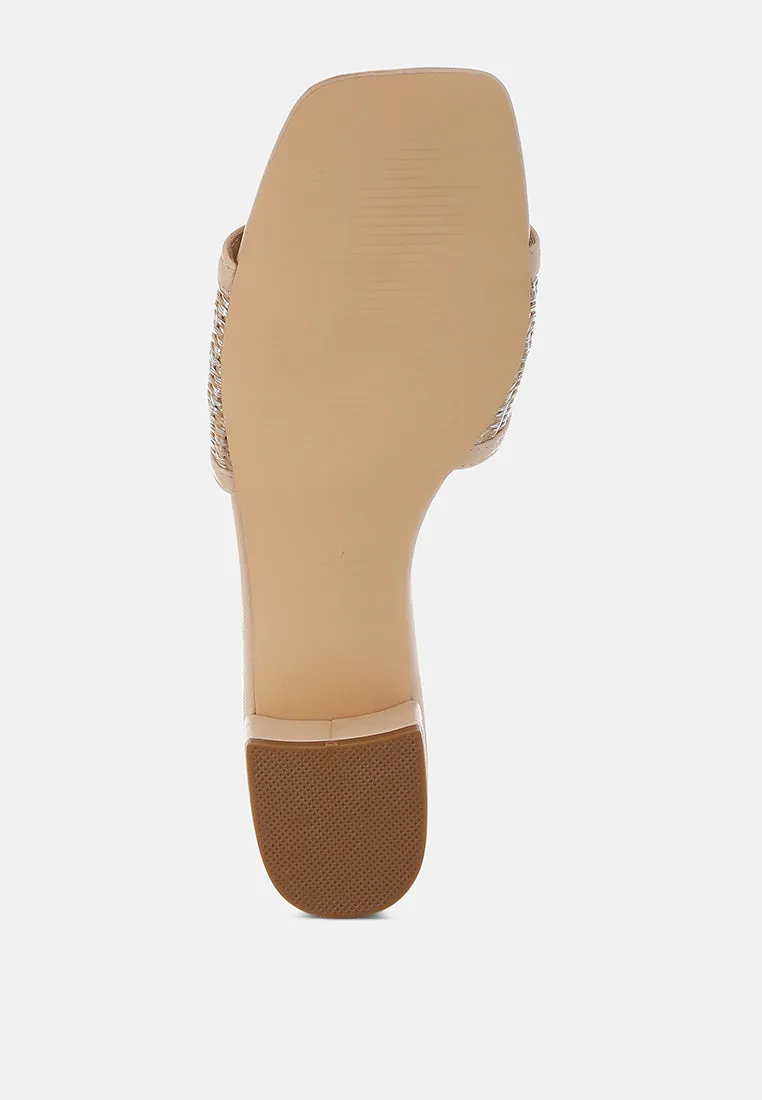 Raffia Slip On Sandals By RUW