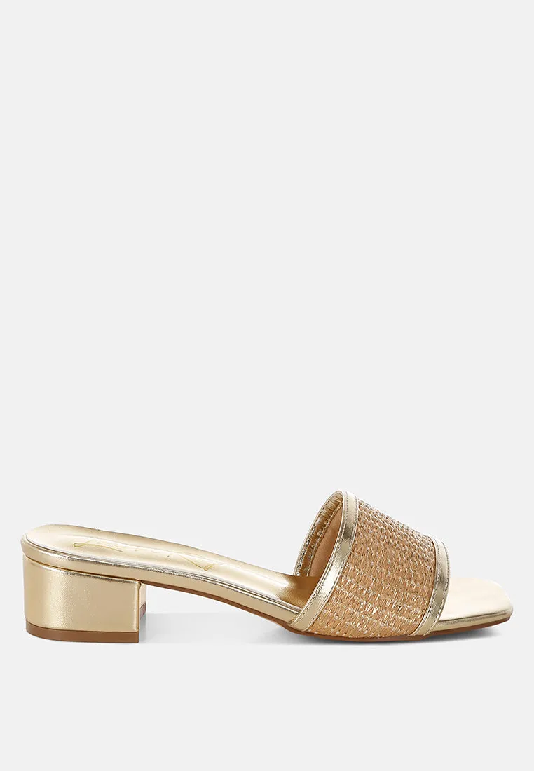 Raffia Slip On Sandals By RUW