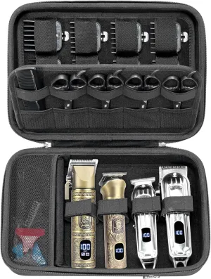 RAIACE Hard Travel Storage Case Compatible with Hair Clippers, Carrying Bag for Hair Cutting Barber Supplies, fit for Ufree/for Wahl Guard Grooming Kits. -Black