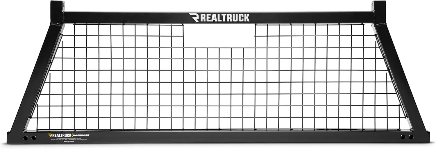 RealTruck Backrack Safety Rack Frame Only | Black, No Drill | 10200 | Fits 1997-2023 Toyota Tacoma; 1998-2025 Nissan Frontier; 2004-2012 Chevrolet/GMC Colorado/Canyon & Others
