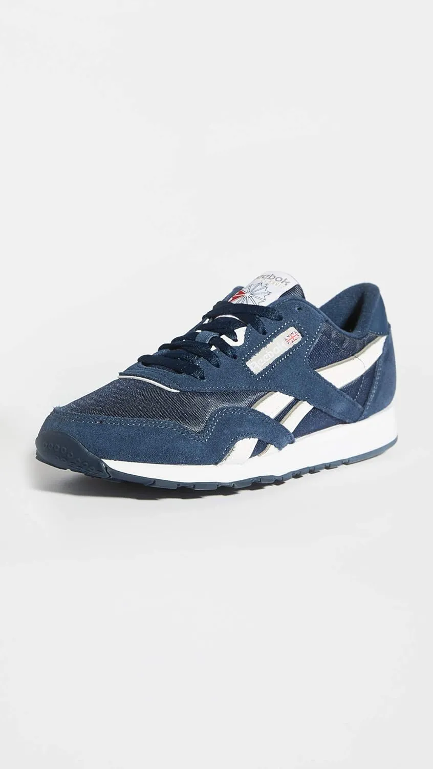 Reebok Mens Classic Cushioned Footbed Faux Leather Running & Training Shoes