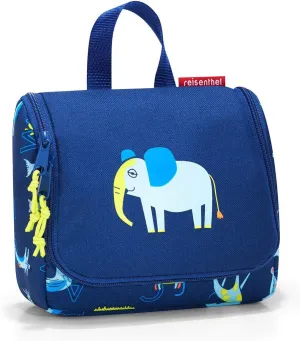 reisenthel Toiletbag S Kids, Small Hanging Travel Toiletry Organizer, ABC Friends Blue