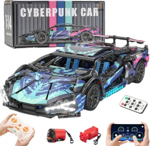 Remote Control Car - 1:14 Scale Science Kits for Kids Age 8-12, RC Cars with LED Lights, Educational Toys and Collectible Cars Toys Gift for Kids Birthday (1280 PCS)