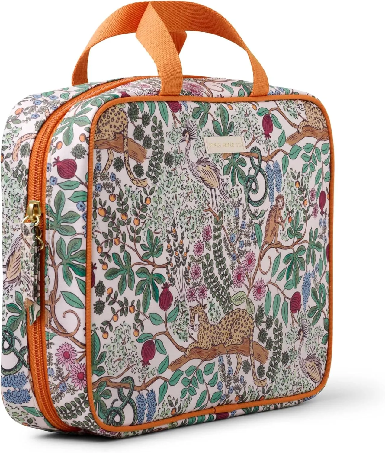 RIFLE PAPER CO. Travel Cosmetic Case, Unit Includes Pockets for storage, Simply Wipe to Easily Clean, Unique Travel Accessory, Stylized Pattern, Safari