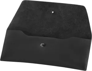 Ringsun Genuine Leather Cash Envelopes for Men, Reusable Budget Envelope Wallet, Retro Clutch Wallet for Men, Cash Wallet for Men,Minimalist Wallet for Men Women, Black