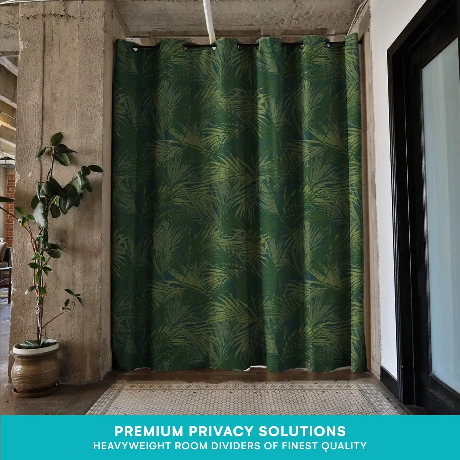 Room/Dividers/Now Premium Room Divider Curtain, 9ft Tall x 15ft Wide (Jungle) | Premium Curtains for Room Partition, Privacy or Blackout