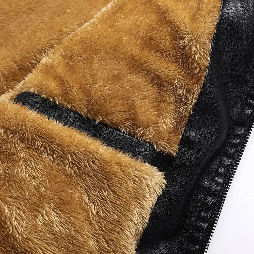 Royal Skull with Crown and Shield Emblem for Motorcycle Riders, Personalized Mens PU Leather Vest Coat Custom Jacket