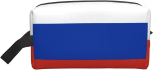 Russian Flag Print Travel Toiletry Organizer Bag, Cosmetic & Storage Pouch For Travel And Daily Use
