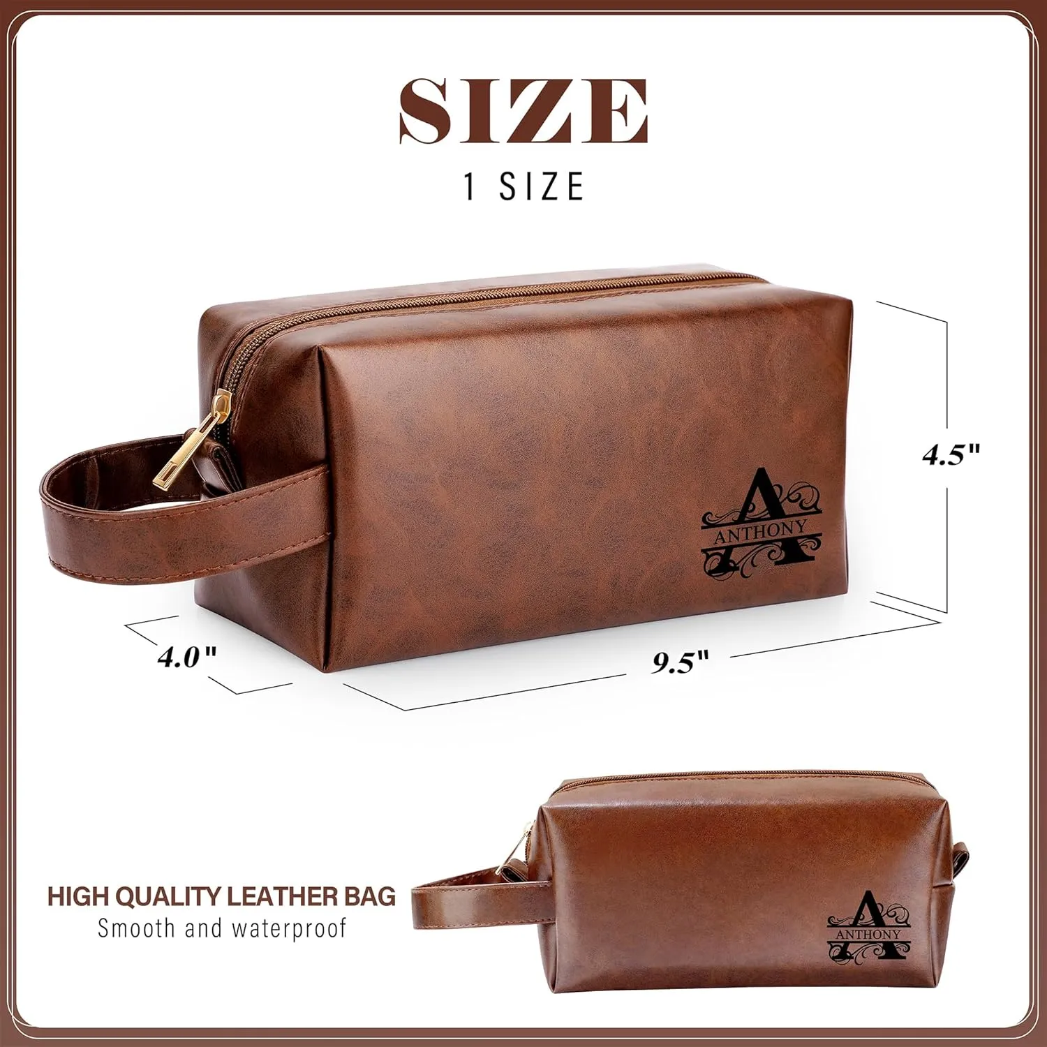Ryan Personalized Gifts for Birthday Anniversary, Husband Dad Gifts, Christmas Valentines Fathers Day Ideas Gifts for Husband Dad Brother Grandpa from Wife Daughter Toiletry Bag for Men