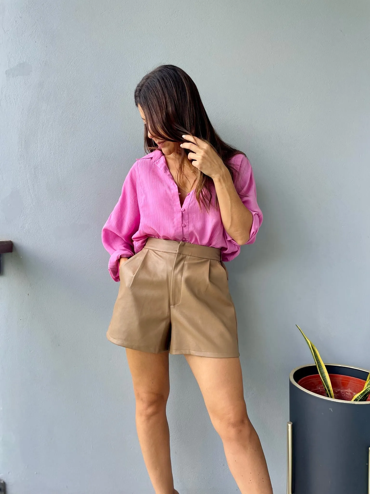 Rye Leather Shorts