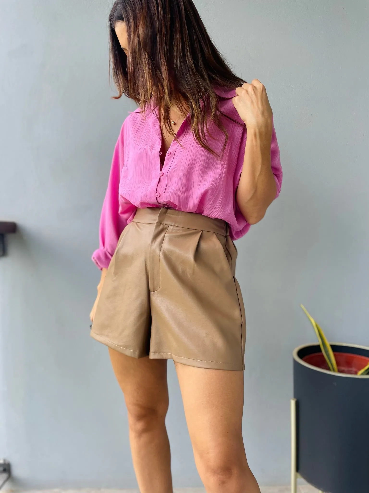 Rye Leather Shorts