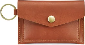 S-ZONE Genuine Leather Women’s Small Wallet Change Pouch Credit Card Holder Mini Purse Envelope Keychain
