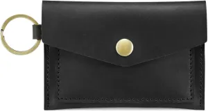 S-ZONE Genuine Leather Women’s Small Wallet Change Pouch Credit Card Holder Mini Purse Envelope Keychain