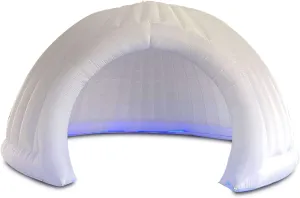 SAYOK LED Inflatable Roofless Dome Tent with Blower, 19.7ft Diameter, Perfect for Events, 30 People (Standing), Adults