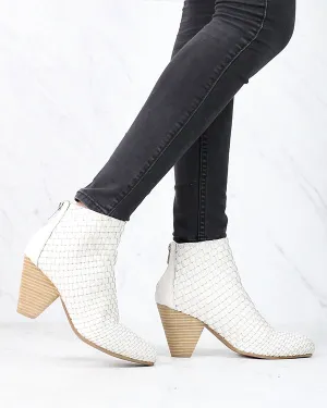 Sbicca - Parkman Woven Leather Booties in White