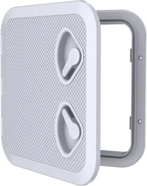 SEAFLO Marine Boat Deck Rectangular Access Hatch - White/Black, Lock and Key/Regular