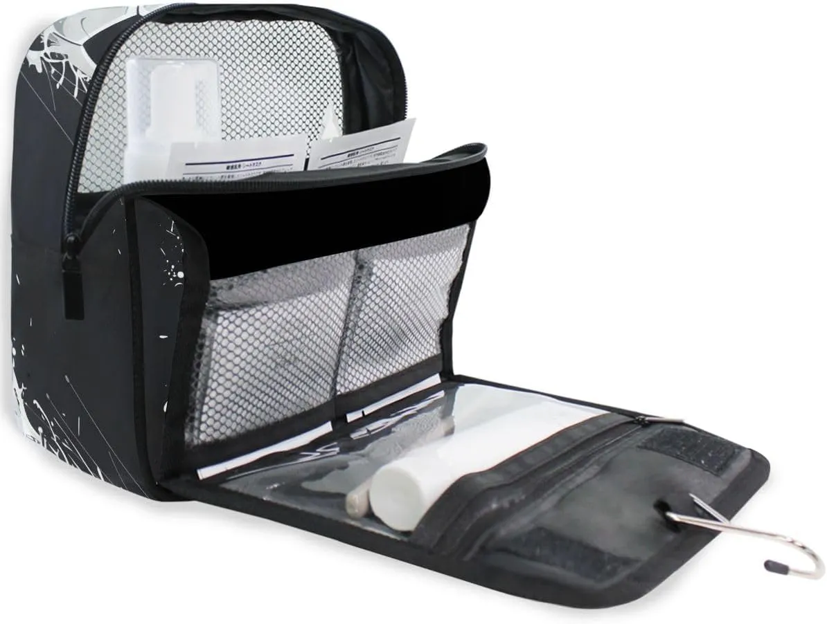 senya Hanging Travel Toiletry Bag Kit Boys Makeup Case Cosmetics Organizer for Men Women (Soccer Ball)