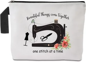 Sewing Accessories and Supplies Gifts for Women Travel Cosmetic Bag Funny Gifts for Mom Grandma Aunt Sister Daughter Sewing Lover for Birthday Christmas Thanksgiving Unique Gifts