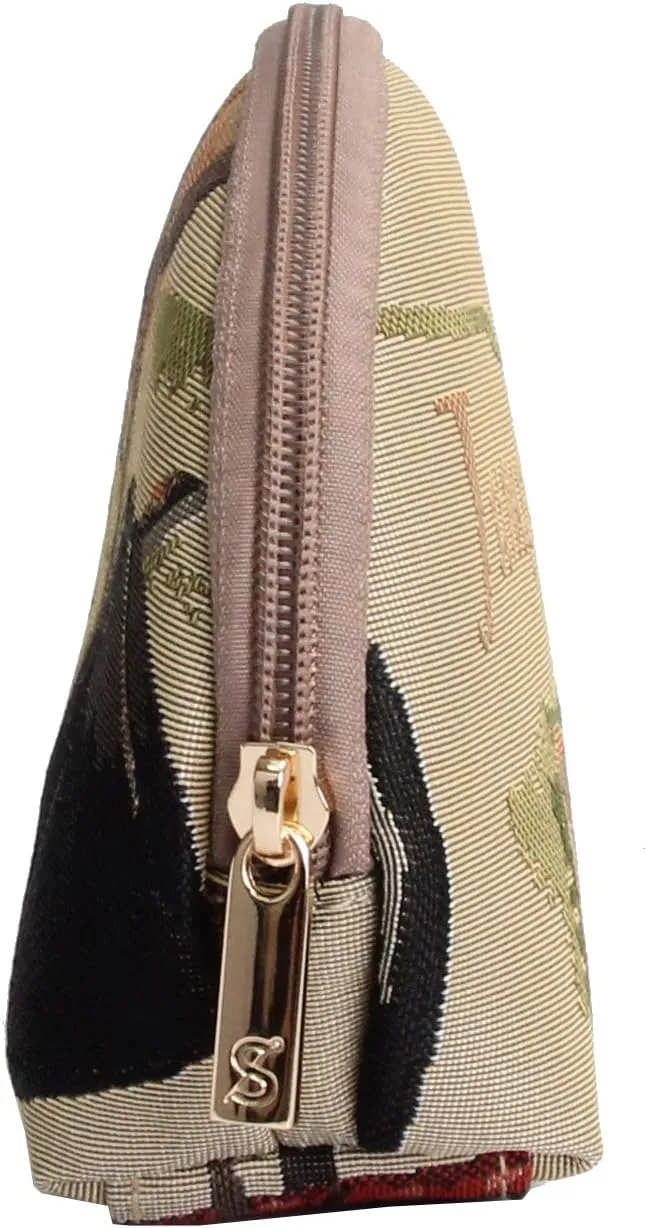 Signare Tapestry Cosmetic Bag Toiletry Makeup Bag for Women With Horse Design (COSM-HOR)