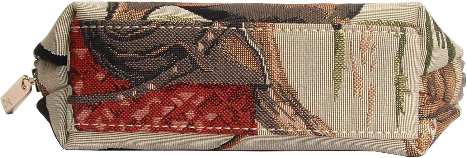 Signare Tapestry Cosmetic Bag Toiletry Makeup Bag for Women With Horse Design (COSM-HOR)
