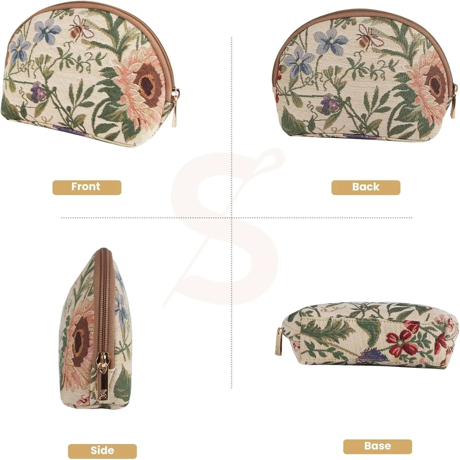 Signare Tapestry Cosmetic Bag Toiletry Makeup Bag for Women