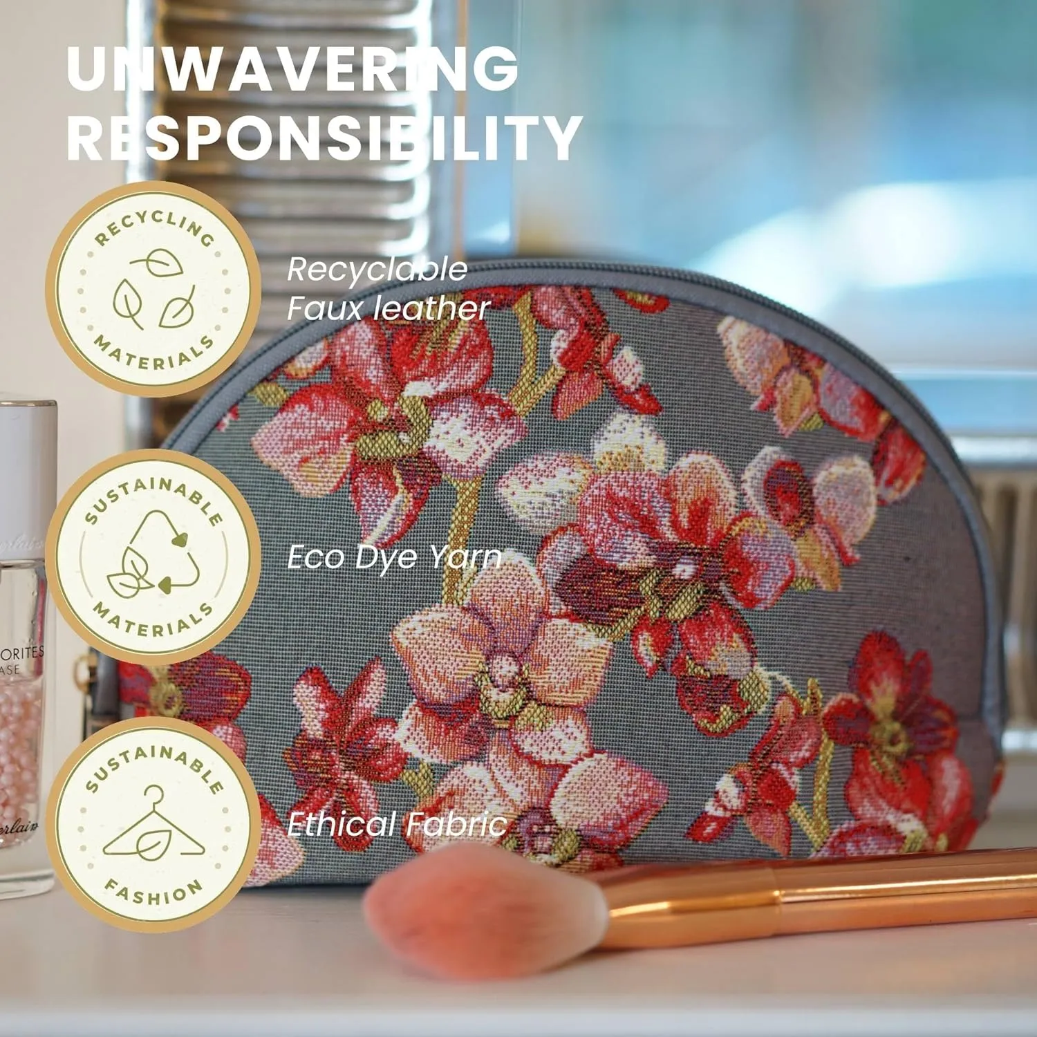Signare Tapestry Cosmetic Bag Toiletry Makeup Bag for Women