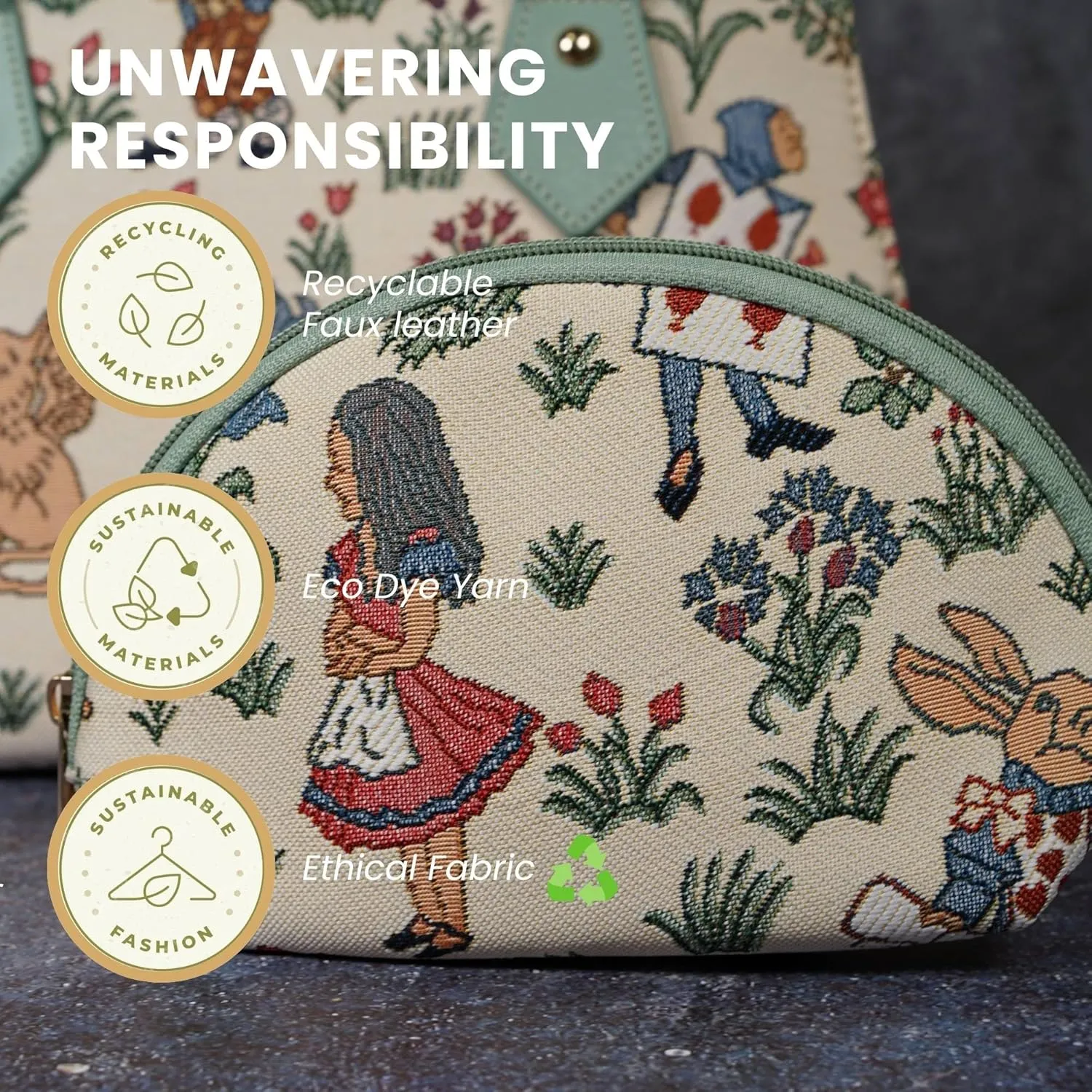 Signare Tapestry Cosmetic Bag Toiletry Makeup Bag for Women