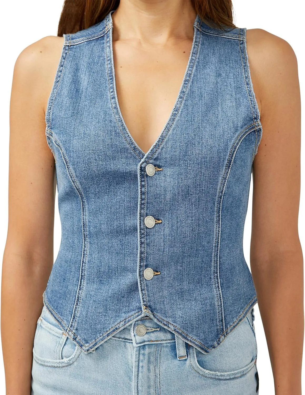 Silver Jeans Co. Womens Denim Vest