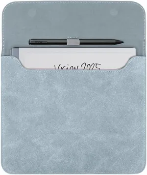 Sleeve Bag Suede Leather for 10.3" Remarkable 2 Paper Tablet (2020 Release), Portable Water Repellent Protective Case with Pen Loop and Magnetic Closure (Blue)