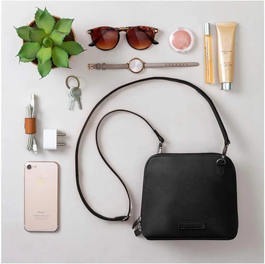 Slim Trapeze Crossbody Purse for Women, Girls | Vegan Leather | Stylish Ladies Wallet | Shoulder Handbag