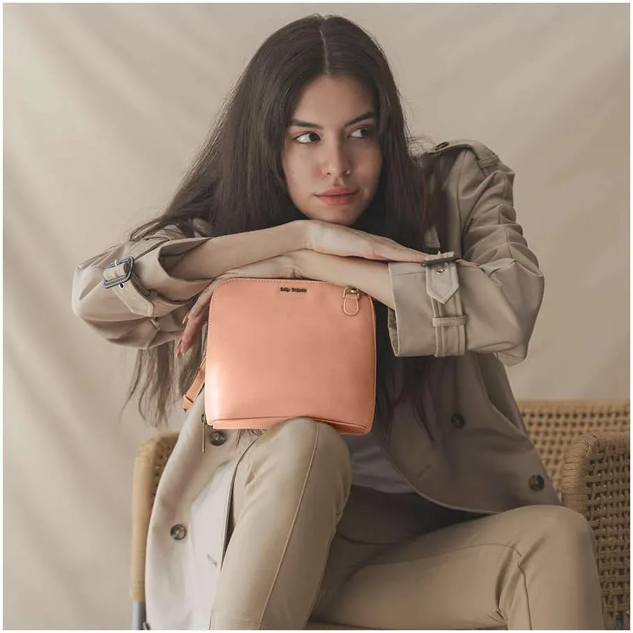 Slim Trapeze Crossbody Purse for Women, Girls | Vegan Leather | Stylish Ladies Wallet | Shoulder Handbag