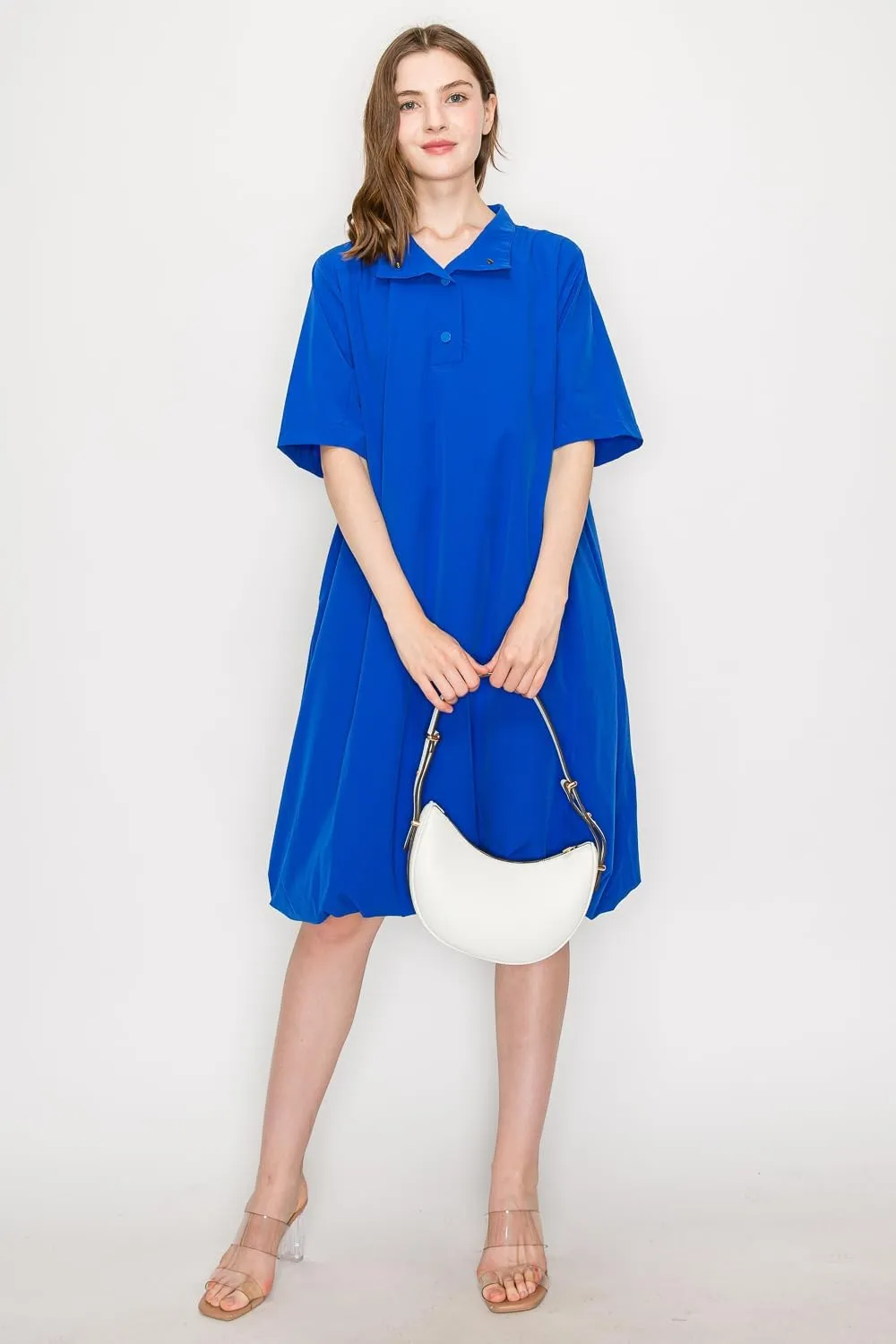 Small Crescent Smooth Faux Leather Underarm Shoulder Bag