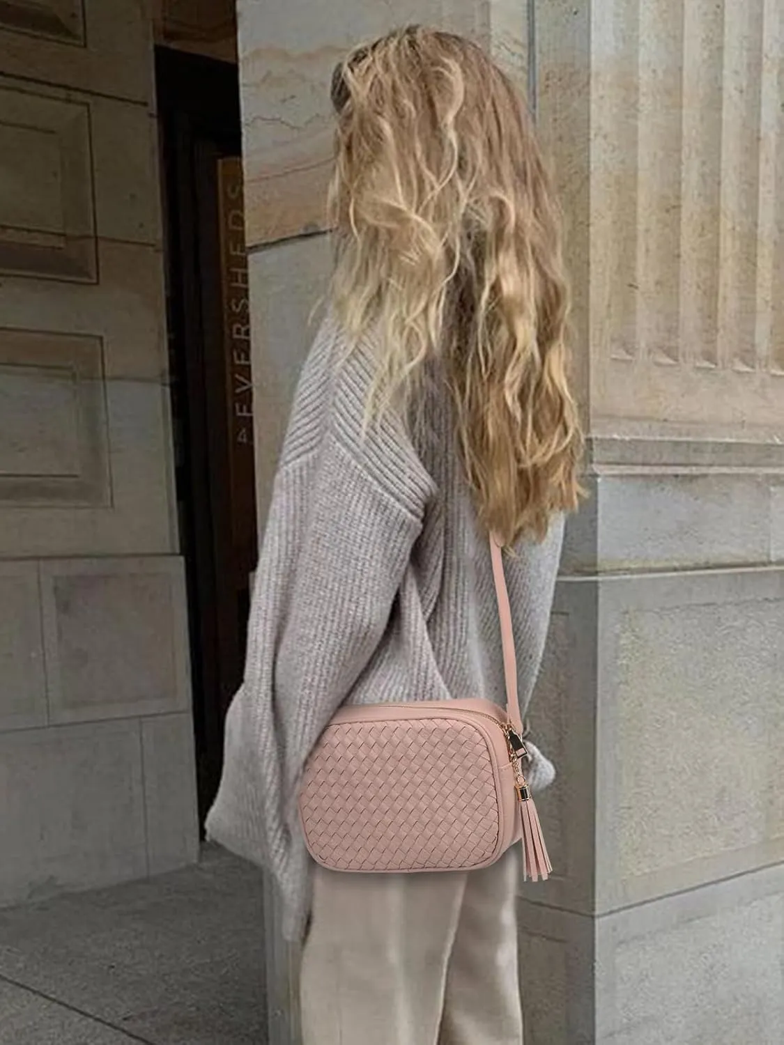Small Crossbody Purses for Women Trendy Woven Cross Body Bag and Boho Purse,Soft Leather Handbags