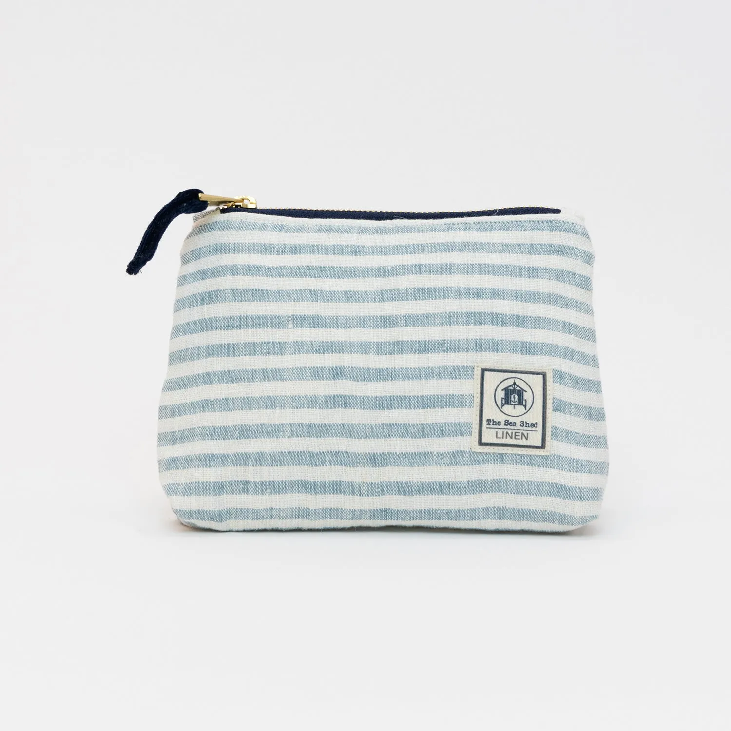 Small Sea Blue Makeup Bag