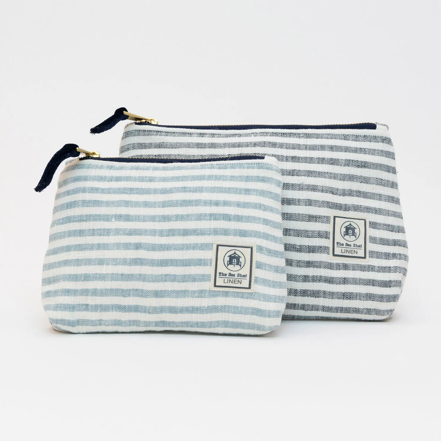 Small Sea Blue Makeup Bag