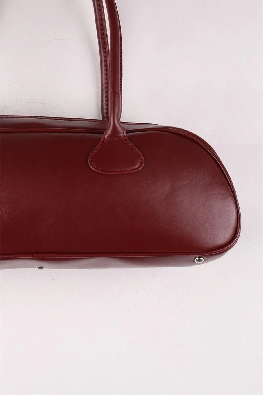 Solid Faux Leather Tote Clutches