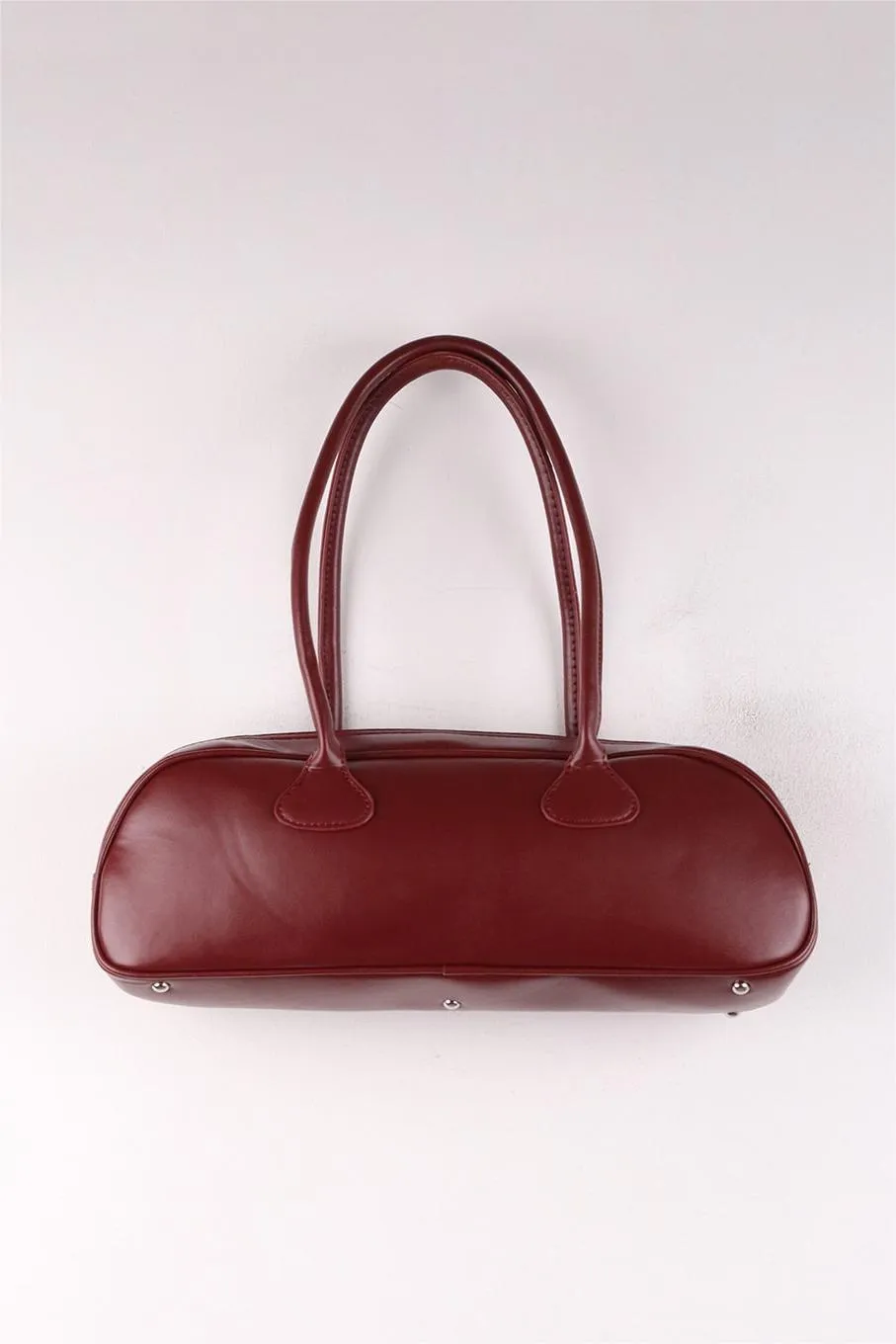 Solid Faux Leather Tote Clutches