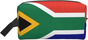 South African Flag Print Travel Toiletry Organizer Bag, Cosmetic & Storage Pouch For Travel And Daily Use