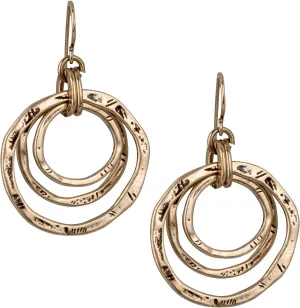 SPUNKYsoul 3 Circle Boho Earrings - Handmade, Lightweight 2-Inch Bohemian Dangle Earrings for Women - Trendy, Vintage, Unique Jewelry - Ideal for Weddings & Gifting